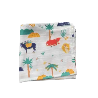 Mini lange bébé Sainte Famille 30 x 30 cm - Caladia-collections