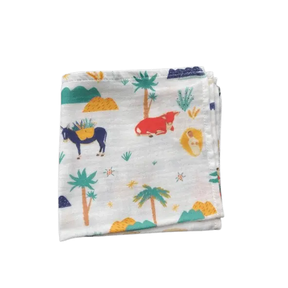 Mini lange bébé Sainte Famille 30 x 30 cm - Caladia-collections