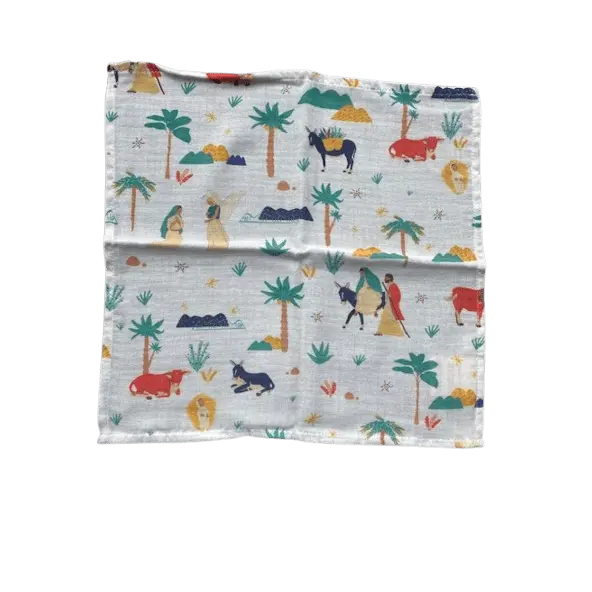 Mini lange bébé Sainte Famille 30 x 30 cm - Caladia-collections