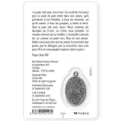 Carte de prière avec médaille Pape Leon XIV - 2