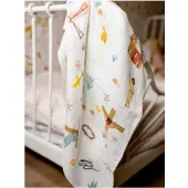 Lange bébé gaze de coton motif Chapelet 60 x 60 cm - Caladia-collections - 1