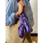 Foulard Vivre d'Amour Violet - 50 cm - 4