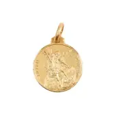 Médaille Saint Michel - plaqué or - 2