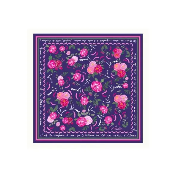 Foulard Vivre d'Amour Violet - 50 cm