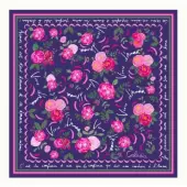 Foulard Vivre d'Amour Violet - 50 cm - 6