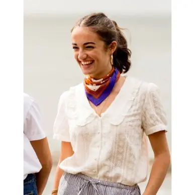 Foulard Ancolie Caramel - 50cm - Caladia