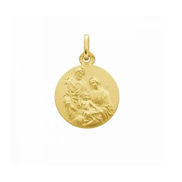 Médaille Sainte Famille 18 mm en or 9 carats