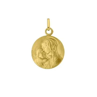 Médaille Vierge à l'Enfant en or 9 carats