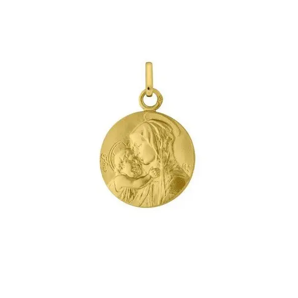 Médaille Vierge à l'Enfant en or 9 carats