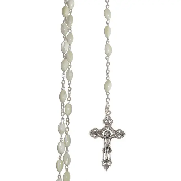 Chapelet Vierge Miraculeuse - Nacre - 42 cm