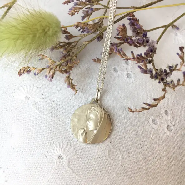 Médaille de la Vierge Priante - argent