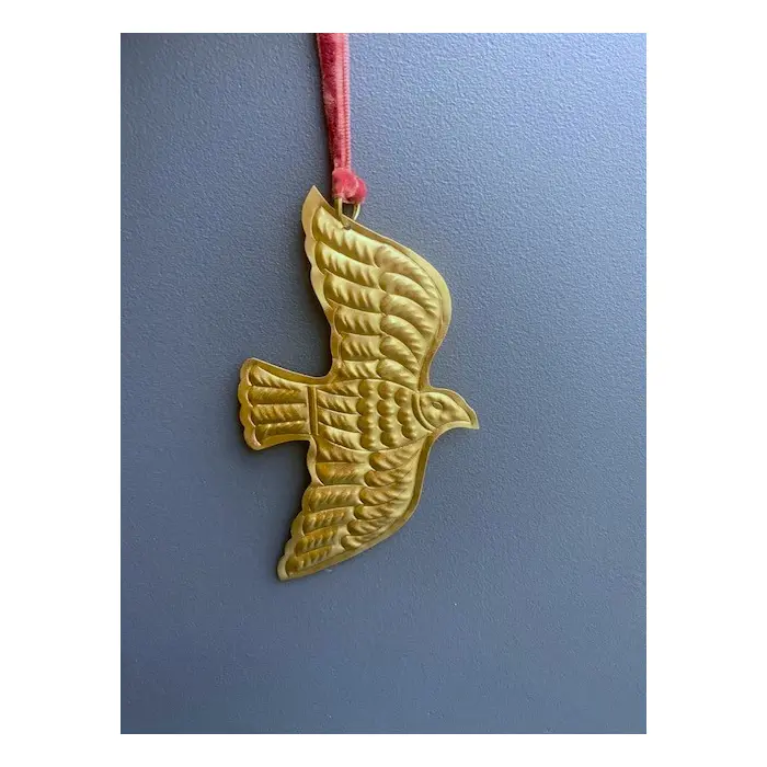 Ex-voto Colombe de l'Esprit Saint en laiton doré - Resplandor