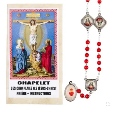 Chapelet des 5 plaies de Notre Seigneur Jésus-Christ