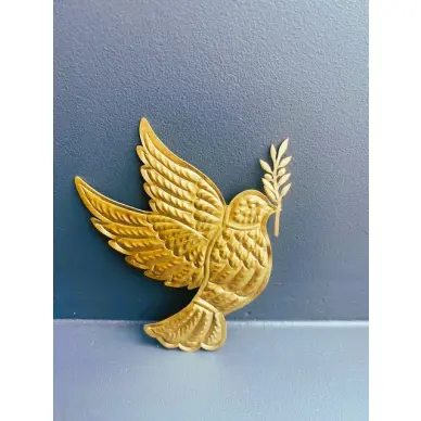 Ex-voto Colombe de la paix en laiton doré - Resplandor