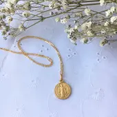 Médaille Saint Benoît - plaqué or - 2