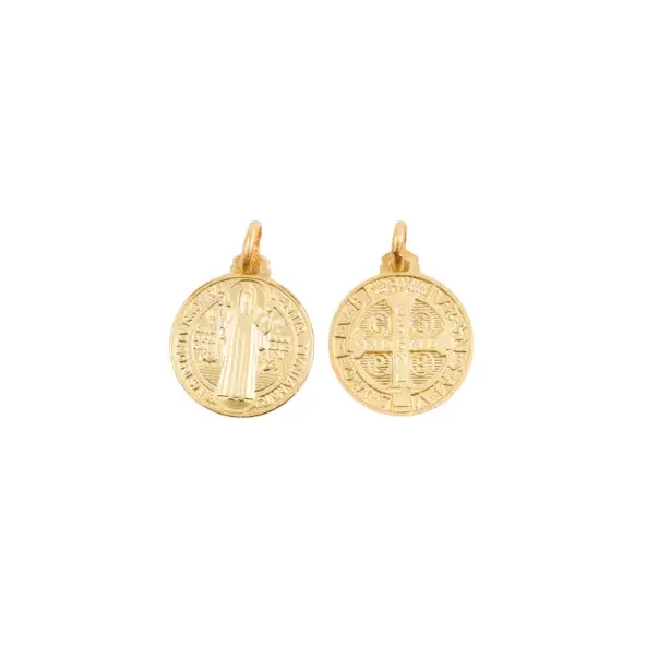 Médaille Saint Benoît - plaqué or