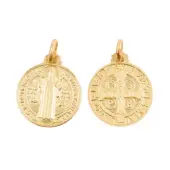 Médaille Saint Benoît - plaqué or - 3