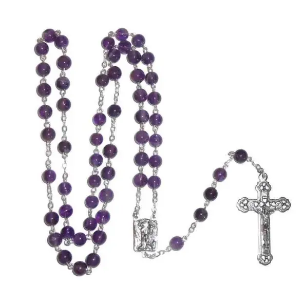 Chapelet Améthyste pierre naturelle