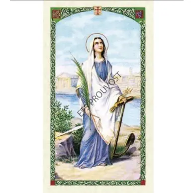Carte Saint Patron avec prière - plastifiée