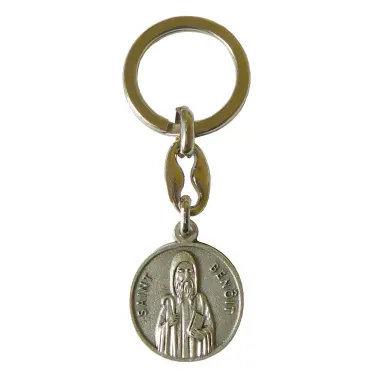 Porte-clés Saint Benoît avec prière