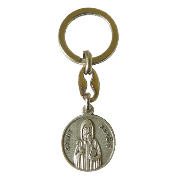 Porte-clés Saint Benoît avec prière