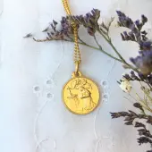 Médaille Sainte Rita - plaqué or - 1