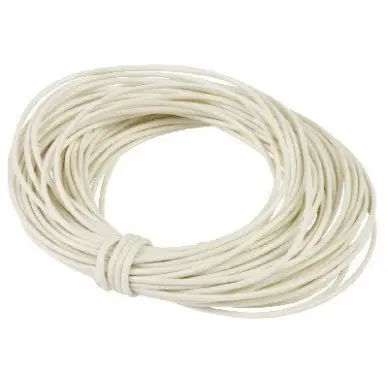 Cordon ciré blanc 1 mm - 60 cm