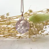 Médaille de la Vierge à l'Enfant de profil - argent - 1