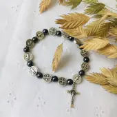 Bracelet Saint Benoit hématite - 1