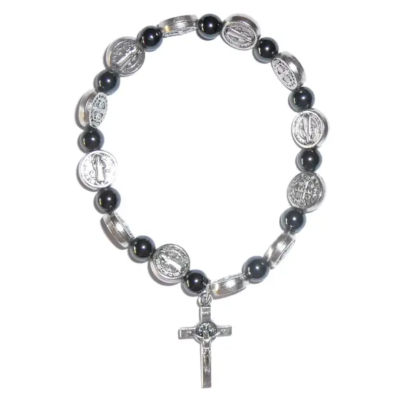 Bracelet Saint Benoit hématite