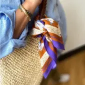 Foulard Ancolie Caramel - 50cm - Caladia - 2