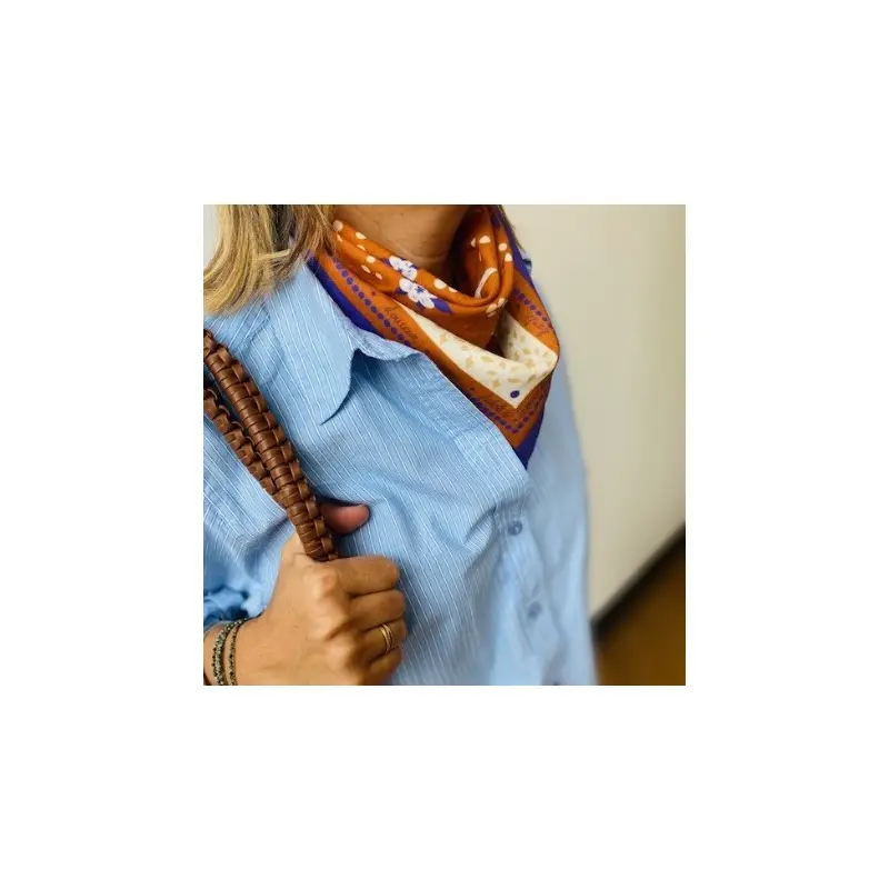 Foulard Ancolie Caramel - 50cm - Caladia