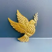 Ex-voto Colombe de la paix en laiton doré - Resplandor - 1