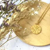 Médaille Chrisme - plaqué or - 1