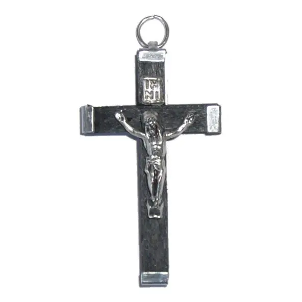 Croix pendentif - Bois clair ou noir