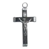 Croix pendentif - Bois clair ou noir - 2