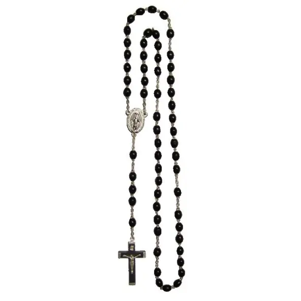 Chapelet Médaille Miraculeuse - Bois noir