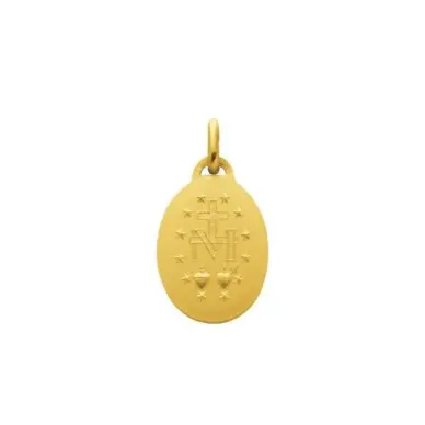 Médaille Miraculeuse bord facetté - plaqué or