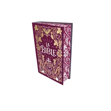 La Bible reliée avec jaspage bordeaux