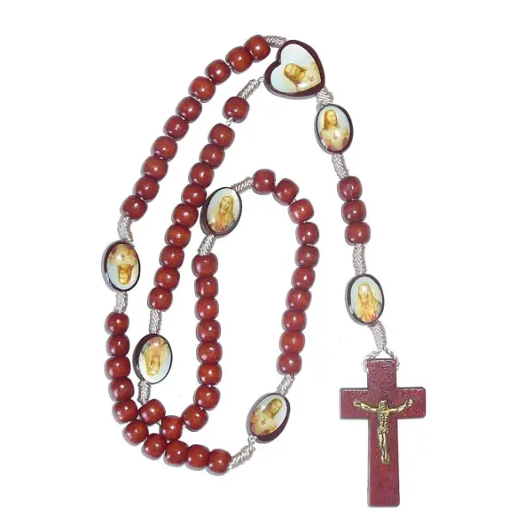 Chapelet en bois des Coeurs unis