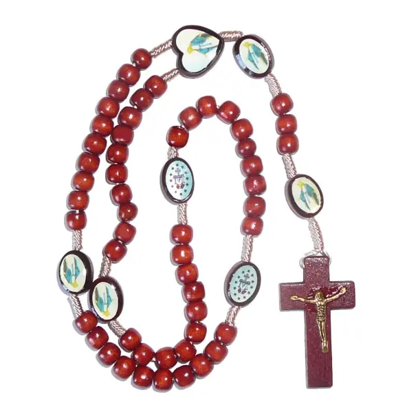 Chapelet en bois Vierge Miraculeuse