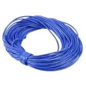 Cordon ciré bleu 1 mm - 60 cm - 1