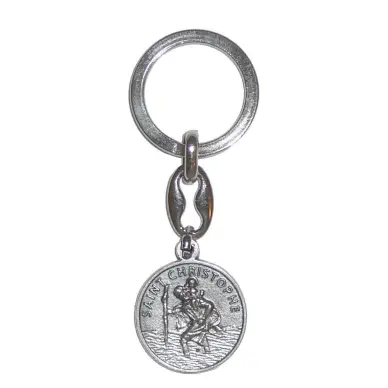 Porte-clés Saint Christophe avec prière