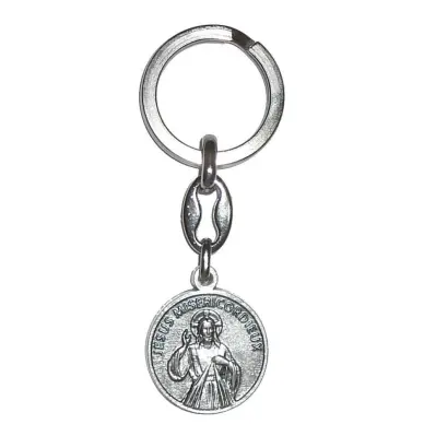 Porte-clés Jésus Miséricordieux avec prière