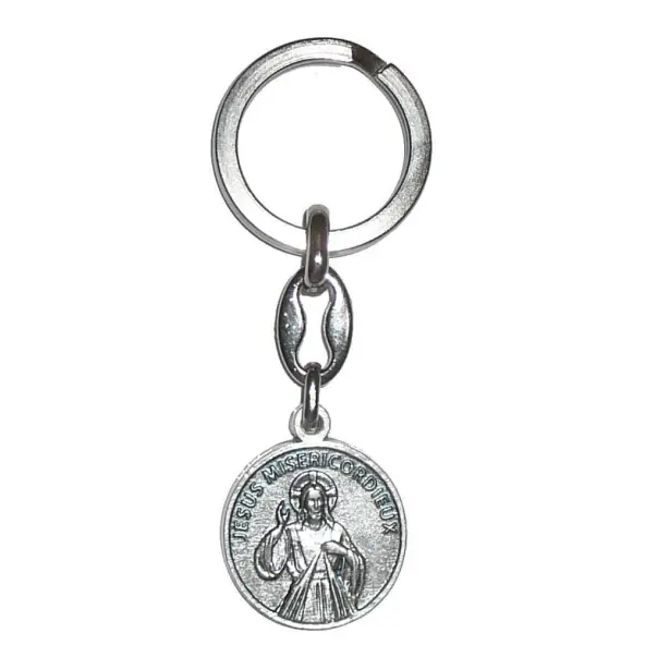 Porte-clés Jésus Miséricordieux avec prière