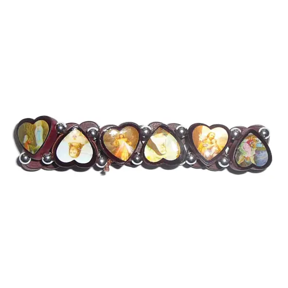 Bracelet forme coeur des saints protecteurs