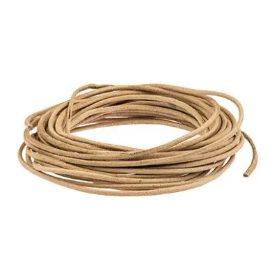 Cordon de cuir naturel 2 mm - 80 cm
