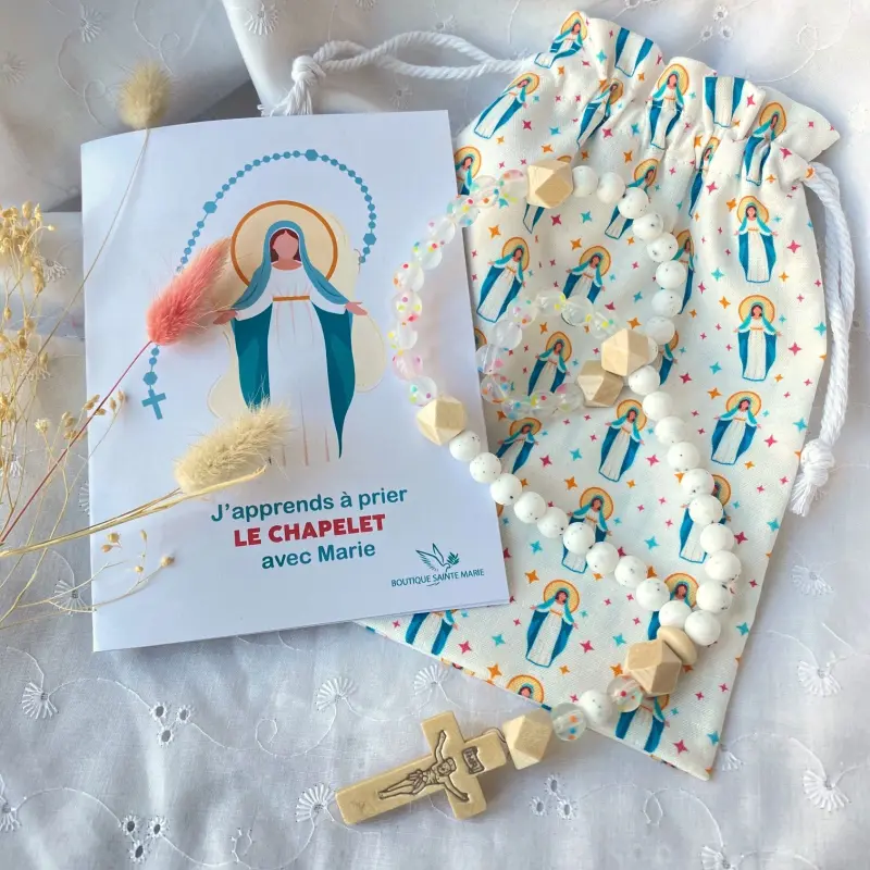 Chapelet en silicone pop avec pochon et livret - édition limitée