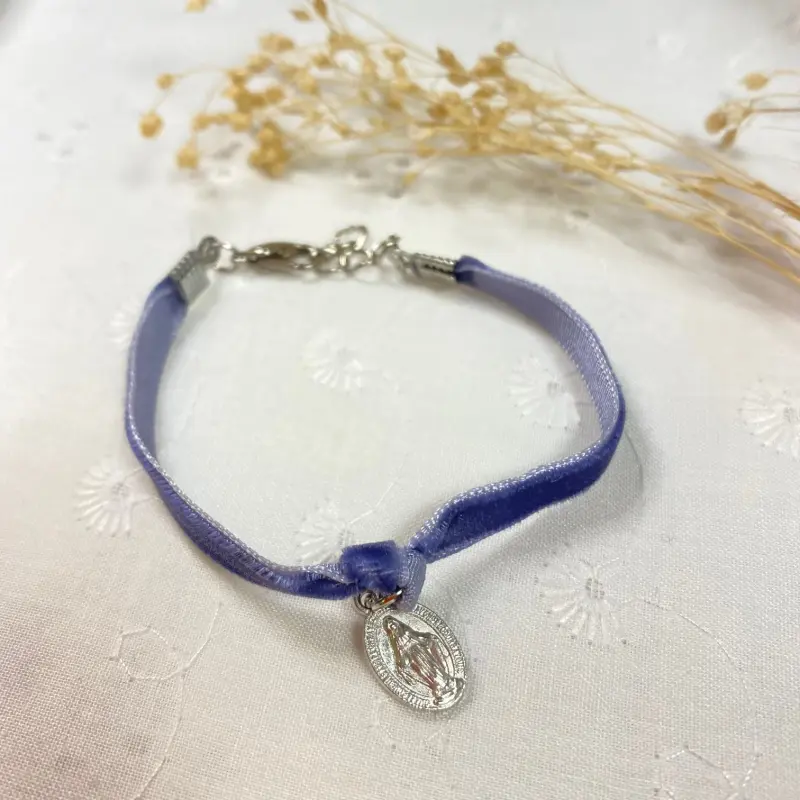 Bracelet en velours de la Médaille Miraculeuse