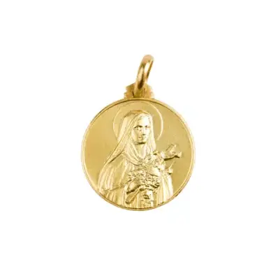 Médaille Sainte Thérèse - plaqué or